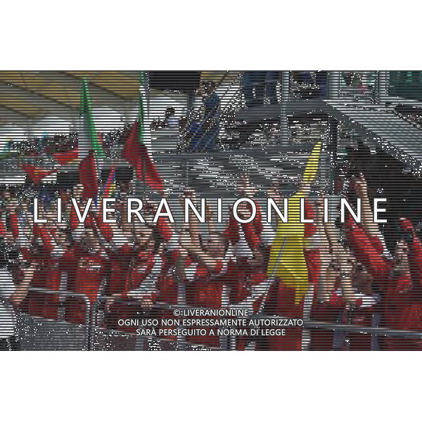 Ferrari celebrates victory at the podium. 29.03.2015. Formula 1 World Championship, Rd 2, Malaysian Grand Prix, Sepang, Malaysia, Sunday. - www.xpbimages.com, EMail: requests@xpbimages.com - copy of publication required for printed pictures. Every used picture is fee-liable. © Copyright: Price / XPB Images ONLY ITALY-EDITORIAL USE ONLY-Agenzia Aldo Liverani s.a.s.