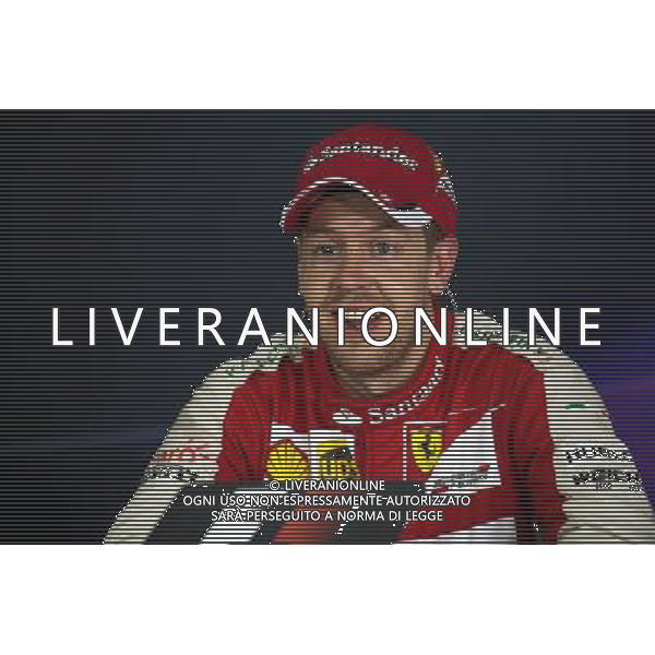 Race winner Sebastian Vettel (GER) Ferrari in the FIA Press Conference. 29.03.2015. Formula 1 World Championship, Rd 2, Malaysian Grand Prix, Sepang, Malaysia, Sunday. - www.xpbimages.com, EMail: requests@xpbimages.com - copy of publication required for printed pictures. Every used picture is fee-liable. Â© Copyright: Price / XPB Images/Agenzia Aldo Liverani s.a.s.