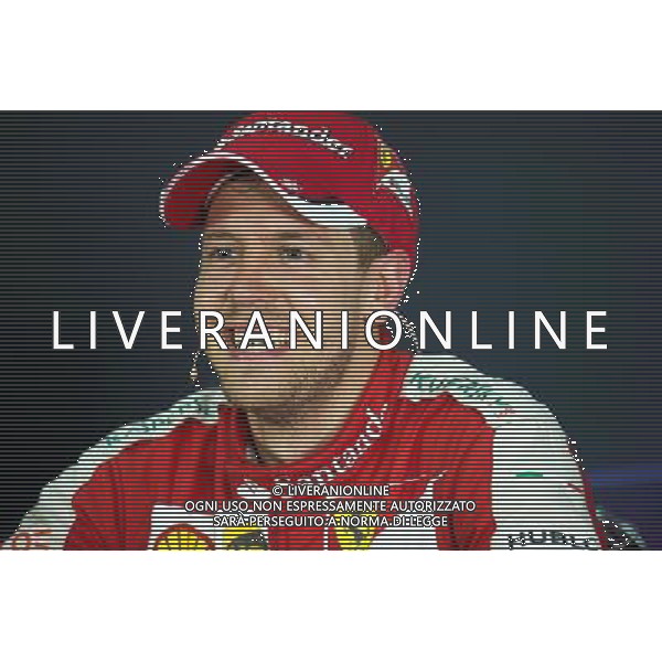 Sebastian Vettel (GER) Ferrari in the FIA Press Conference. 29.03.2015. Formula 1 World Championship, Rd 2, Malaysian Grand Prix, Sepang, Malaysia, Sunday. - www.xpbimages.com, EMail: requests@xpbimages.com - copy of publication required for printed pictures. Every used picture is fee-liable. Â© Copyright: Price / XPB Images/Agenzia Aldo Liverani s.a.s.