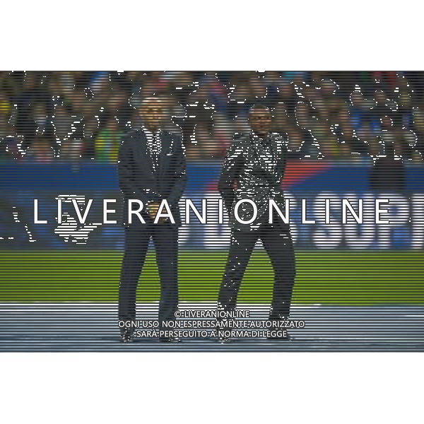 Thierry Henry / Marcel Desailly - 26.03.2015 - France / Bresil - Match Amical Photo : Andre Ferreira / Icon Sport AG ALDO LIVERANI SAS ONLY ITALY