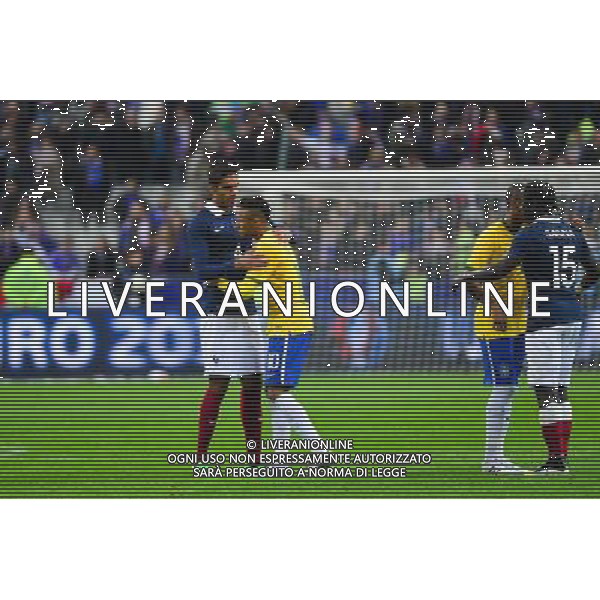 Raphael VARANE / NEYMAR JR - 26.03.2015 - France / Bresil - Match Amical Photo : Dave Winter / Icon Sport AG ALDO LIVERANI SAS ONLY ITALY