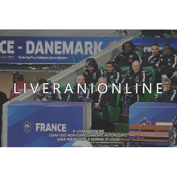 Franck RAVIOT / Guy STEPHAN / Didier DESCHAMPS - 29.03.2015 - France / Danemark - Match amical -Saint Etienne- Photo : Jean Paul Thomas / Icon Sport AG ALDO LIVERANI SAS ONLY ITALY