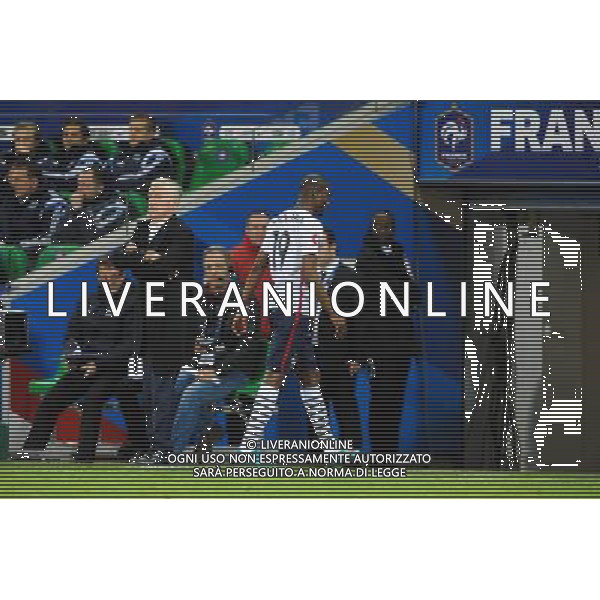 Didier DESCHAMPS / Geoffrey KONDOGBIA - 29.03.2015 - France / Danemark - Match amical -Saint Etienne- Photo : Jean Paul Thomas / Icon Sport AG ALDO LIVERANI SAS ONLY ITALY