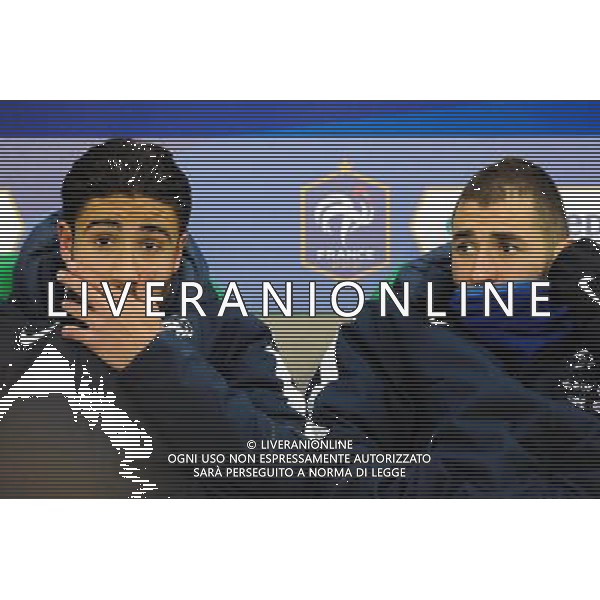 Nabil FEKIR / Karim BENZEMA - 29.03.2015 - France / Danemark - Match amical -Saint Etienne- Photo : Jean Paul Thomas / Icon Sport AG ALDO LIVERANI SAS ONLY ITALY