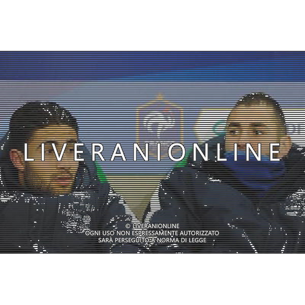 Nabil FEKIR / Karim BENZEMA - 29.03.2015 - France / Danemark - Match amical -Saint Etienne- Photo : Jean Paul Thomas / Icon Sport AG ALDO LIVERANI SAS ONLY ITALY