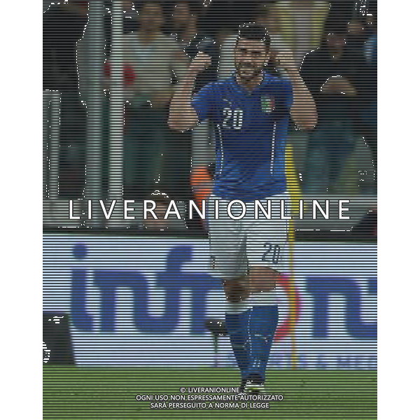 Amichevole Torino - 31.03.2015 Italia-Inghilterra Nella Foto:pelle\'graziano esulta /Ph.Vitez-Ag. Aldo Liverani