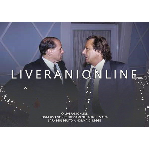 RETROSPETTIVA GINO CORIONI NELLA FOTO GINO CORIONI CON SILVIO BERLUSOCNI AG ALDO LIVERANI SAS