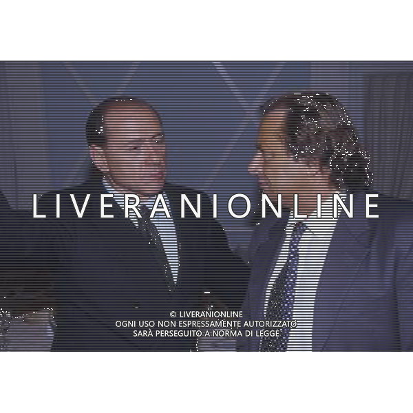 RETROSPETTIVA GINO CORIONI NELLA FOTO GINO CORIONI CON SILVIO BERLUSCONI AG ALDO LIVERANI SAS