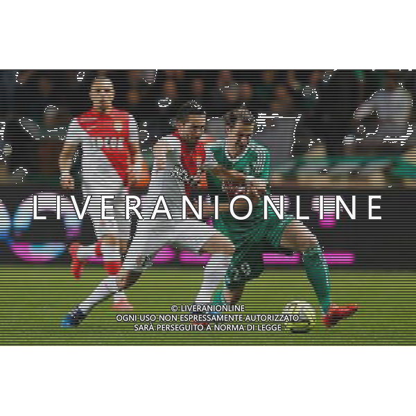 Joao Moutinho / Francois Clerc - 03.04.2015 - Monaco / Saint Etienne - 31e journee Ligue 1 Photo : Sebastien Nogier / Icon Sport AG ALDO LIVERANI SAS ONLY ITALY