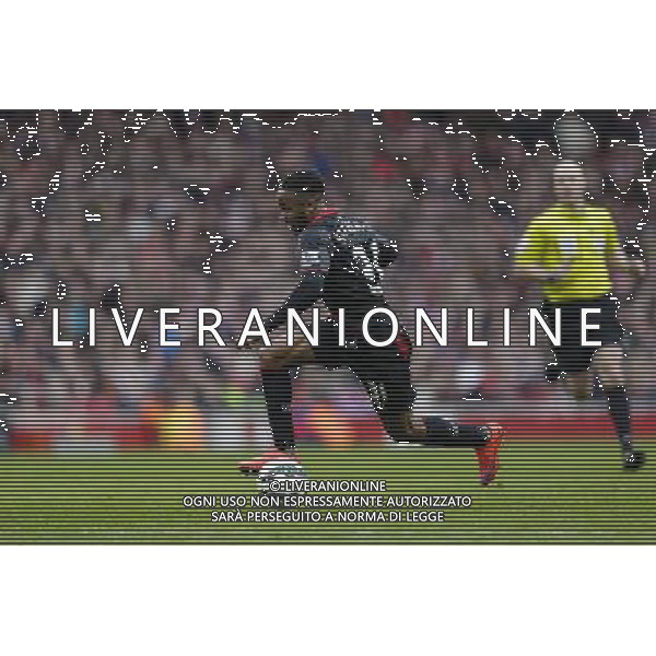 Liverpool\'s Raheem Sterling in action during todays match Photographer Craig Mercer/CameraSport Football - Barclays Premiership - Arsenal v Liverpool - Saturday 4th April 2015 - The Emirates Stadium - London © CameraSport - 43 Linden Ave. Countesthorpe. Leicester. England. LE8 5PG - Tel: +44 (0) 116 277 4147 - admin@camerasport.com - www.camerasport.com AG ALDO LIVERANI SAS ONLY ITALY