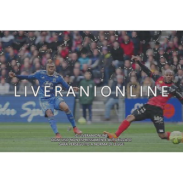 Goal Clinton NJIE - 04.04.2015 - Guingamp / Lyon - 31eme journee de Ligue 1 Photo : Vincent Michel / Icon Sport /Agenzia Aldo Liverani sas - ITALY ONLY - EDITORIAL USE ONLY