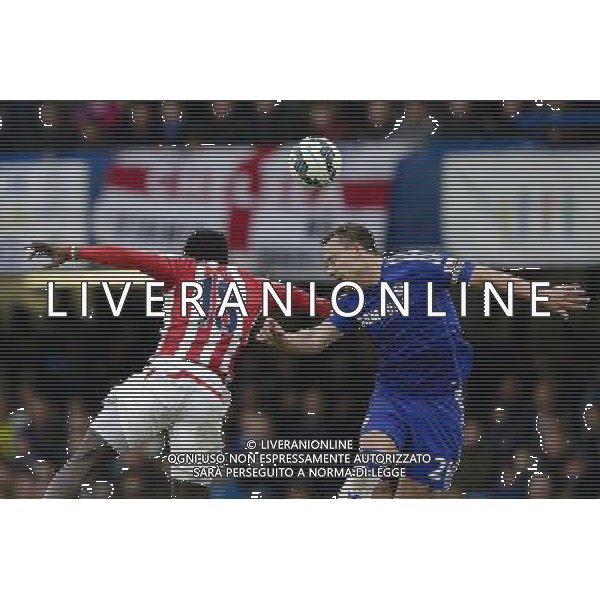 Chelsea\'s John Terry battles for possession with Stoke City\'s Mame Biram Diouf Photographer Craig Mercer/CameraSport Football - Barclays Premiership - Chelsea v Stoke City - Saturday 4th April 2015 - Stamford Bridge - London © CameraSport - 43 Linden Ave. Countesthorpe. Leicester. England. LE8 5PG - Tel: +44 (0) 116 277 4147 - admin@camerasport.com - www.camerasport.com