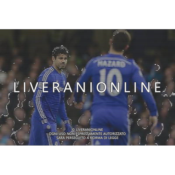 Chelsea\'s Diego Costa came on in the second half before having to go off injured again Photographer Craig Mercer/CameraSport Football - Barclays Premiership - Chelsea v Stoke City - Saturday 4th April 2015 - Stamford Bridge - London © CameraSport - 43 Linden Ave. Countesthorpe. Leicester. England. LE8 5PG - Tel: +44 (0) 116 277 4147 - admin@camerasport.com - www.camerasport.com AG ALDO LIVERANI SAS ONLY ITALY
