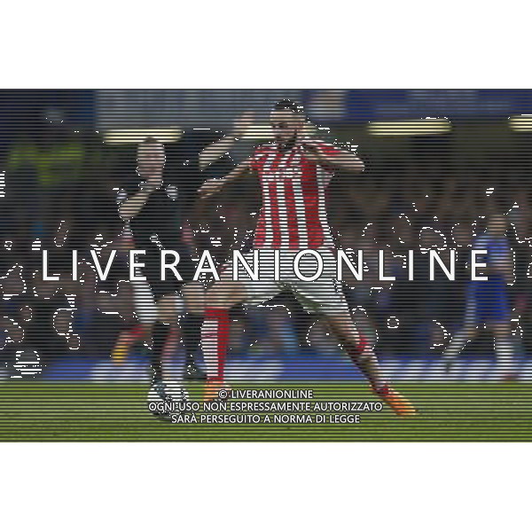 Stoke City\'s Marc Wilson in action during todays match Photographer Craig Mercer/CameraSport Football - Barclays Premiership - Chelsea v Stoke City - Saturday 4th April 2015 - Stamford Bridge - London © CameraSport - 43 Linden Ave. Countesthorpe. Leicester. England. LE8 5PG - Tel: +44 (0) 116 277 4147 - admin@camerasport.com - www.camerasport.com AG ALDO LIVERANI SAS ONLY ITALY