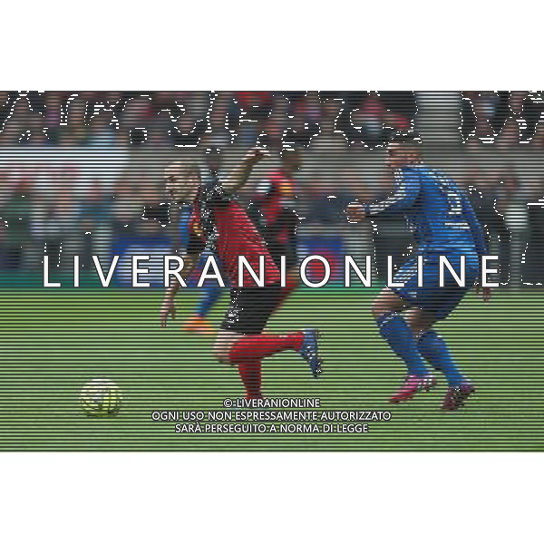 Lionel MATHIS - 04.04.2015 - Guingamp / Lyon - 31eme journee de Ligue 1 Photo : Vincent Michel / Icon Sport AG ALDO LIVERANI SAS ONLY ITALY