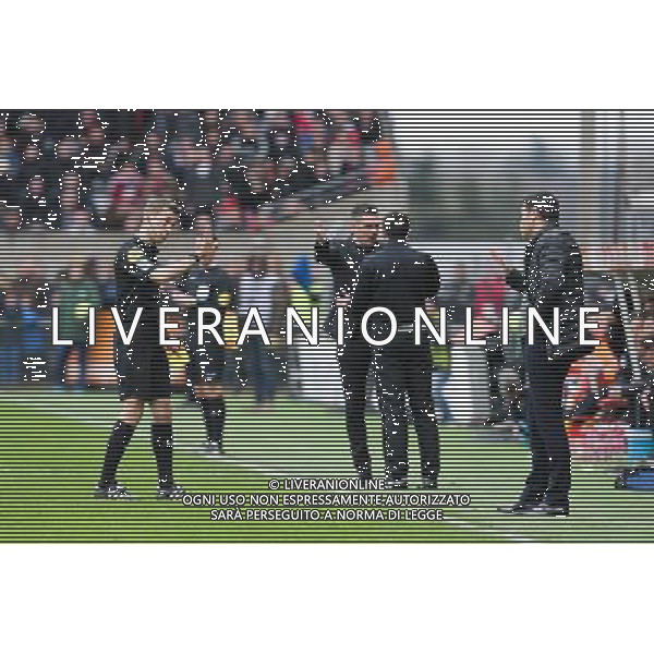 Clement TURPIN / Hubert FOURNIER - 04.04.2015 - Guingamp / Lyon - 31eme journee de Ligue 1 Photo : Vincent Michel / Icon Sport AG ALDO LIVERANI SAS ONLY ITALY