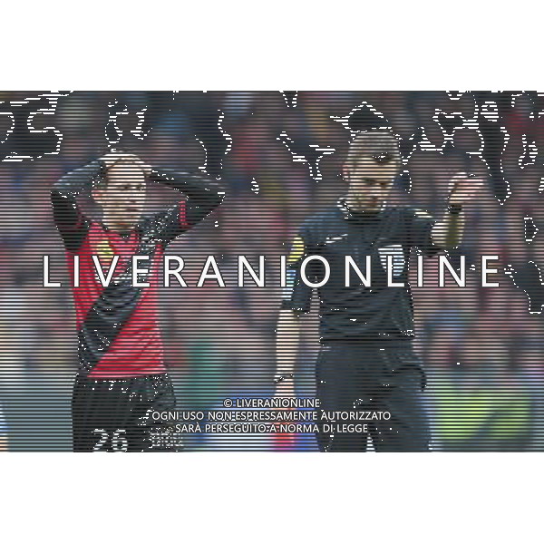 Deception Thibault GIRESSE / Clement TURPIN - 04.04.2015 - Guingamp / Lyon - 31eme journee de Ligue 1 Photo : Vincent Michel / Icon Sport AG ALDO LIVERANI SAS ONLY ITALY