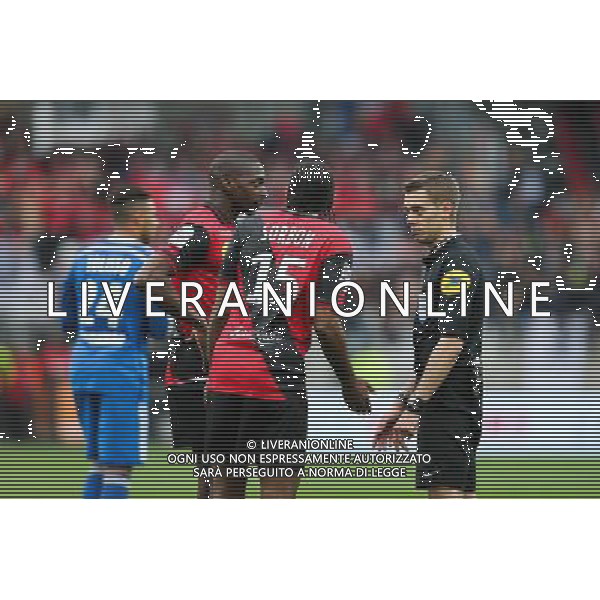 Younousse SANKHARE / Jeremy SORBON / Clement TURPIN - 04.04.2015 - Guingamp / Lyon - 31eme journee de Ligue 1 Photo : Vincent Michel / Icon Sport AG ALDO LIVERANI SAS ONLY ITALY
