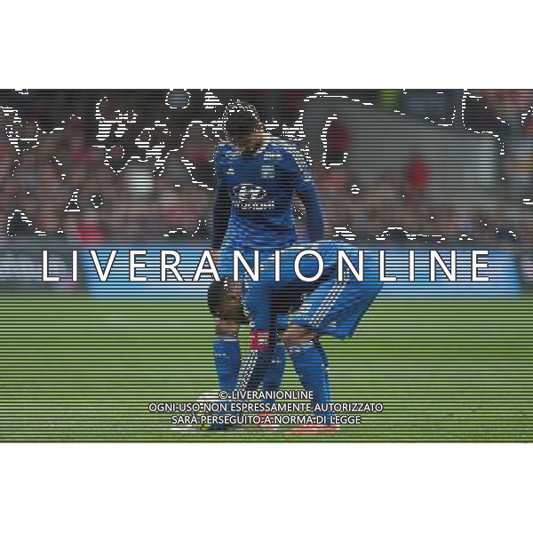 Nabil FEKIR / Alexandre LACAZETTE - 04.04.2015 - Guingamp / Lyon - 31eme journee de Ligue 1 Photo : Vincent Michel / Icon Sport AG ALDO LIVERANI SAS ONLY ITALY