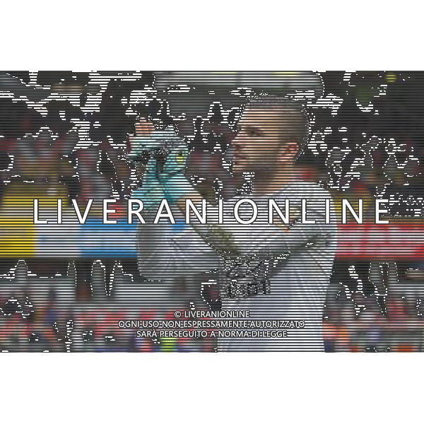 Joie LYON - Anthony LOPES - 04.04.2015 - Guingamp / Lyon - 31eme journee de Ligue 1 Photo : Vincent Michel / Icon Sport AG ALDO LIVERANI SAS ONLY ITALY
