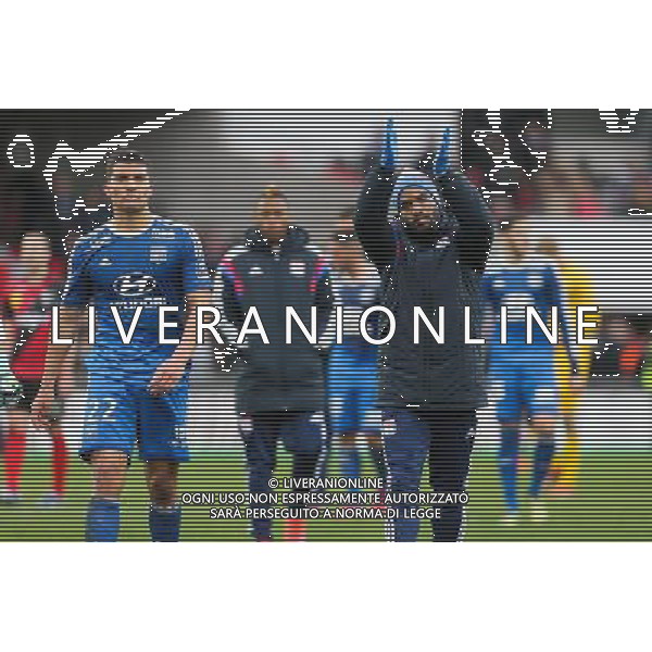 Joie LYON - Alexandre LACAZETTE - 04.04.2015 - Guingamp / Lyon - 31eme journee de Ligue 1 Photo : Vincent Michel / Icon Sport AG ALDO LIVERANI SAS ONLY ITALY