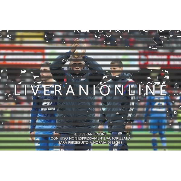 Joie LYON - Clinton NJIE - 04.04.2015 - Guingamp / Lyon - 31eme journee de Ligue 1 Photo : Vincent Michel / Icon Sport AG ALDO LIVERANI SAS ONLY ITALY