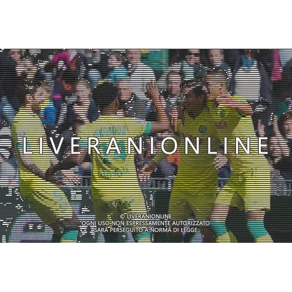 Joie Alejandro BEDOYA - 05.04.2015 - Nantes / Caen - 31eme journee de Ligue 1 Photo : Vincent Michel / Icon Sport AG ALDO LIVERANI SAS ONLY ITALY