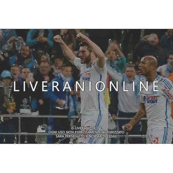 Joie Andre Pierre GIGNAC - 05.04.2015 - Marseille / Paris Saint Germain - 31eme journee de Ligue 1 Photo : Gaston Petrelli / Icon Sport AG ALDO LIVERANI SAS ONLY ITALY