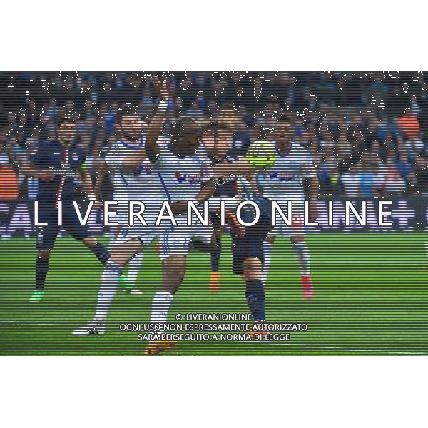 David LUIZ / Rod FANNI / Andre Pierre GIGNAC - 05.04.2015 - Marseille / Paris Saint Germain - 31eme journee de Ligue 1 Photo : Dave Winter / Icon Sport AG ALDO LIVERANI SAS ONLY ITALY