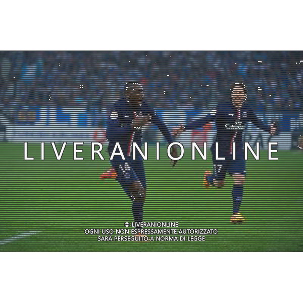 Joie Blaise MATUIDI - 05.04.2015 - Marseille / Paris Saint Germain - 31eme journee de Ligue 1 Photo : Dave Winter / Icon Sport AG ALDO LIVERANI SAS ONLY ITALY