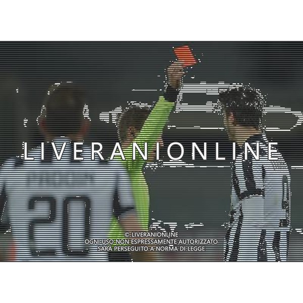 Coppa Italia TIM Cup 2014/2015 Semifinale Ritorno Firenze - 07.04.2015 Fiorentina-Juventus Nella Foto: cartellino rosso per l\'espulsione di morata /Ph.Vitez-Ag. Aldo Liverani