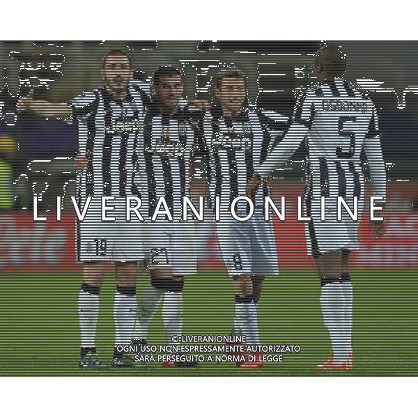 Coppa Italia TIM Cup 2014/2015 Semifinale Ritorno Firenze - 07.04.2015 Fiorentina-Juventus Nella Foto: esultanza di leonardo bonucci sturaro, claudio marchisio e ogbonna a fine gara /Ph.Vitez-Ag. Aldo Liverani