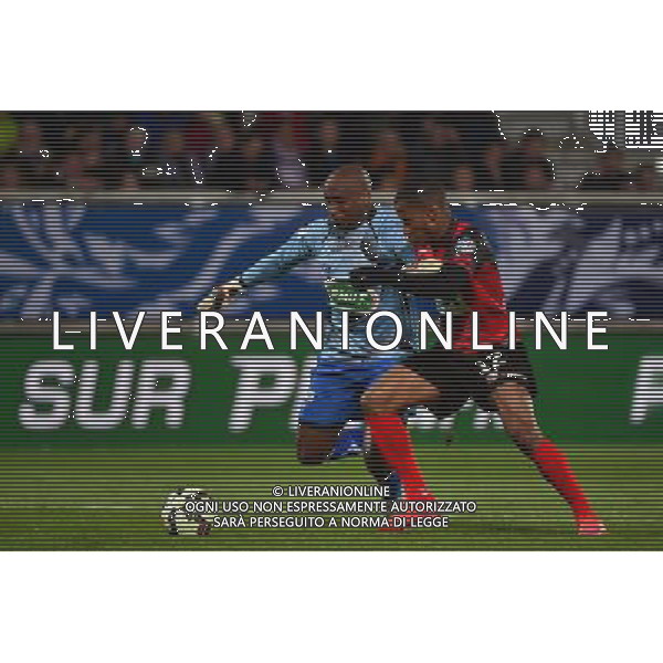 Donovan LEON / Claudio BEAUVUE - 07.04.2015 - Auxerre / Guingamp - 1/2Finale de Coupe de France Photo : Dave Winter / Icon Sport AG ALDO LIVERANI SAS ONLY ITALY