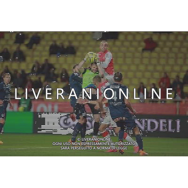 JOURDREN GEOFFREY / BERBATOV DIMITAR - 07.04.2015 - Monaco / Montpellier - Match en retard de la 25eme journee de Ligue 1 Photo : Serge Haouzi / Icon Sport AG ALDO LIVERANI SAS ONLY ITALY