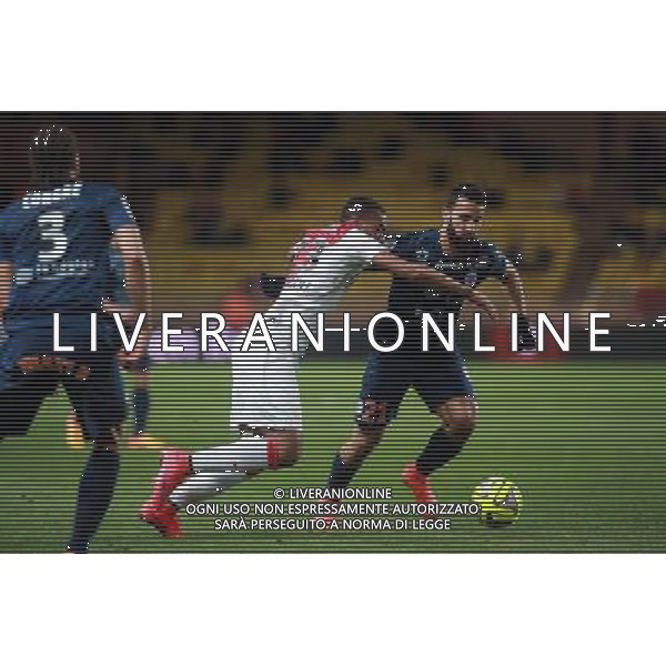 MARTIAL ANTHONY / EL KAOUTARI ABDELHAMID - 07.04.2015 - Monaco / Montpellier - Match en retard de la 25eme journee de Ligue 1 Photo : Serge Haouzi / Icon Sport AG ALDO LIVERANI SAS ONLY ITALY