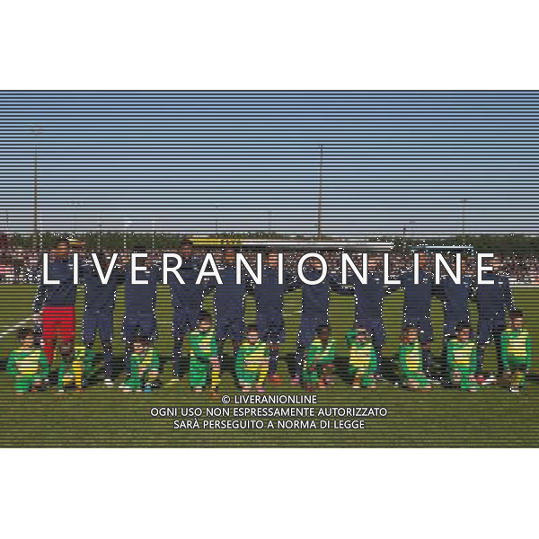 Equipe France - 06.04.2015 - France / Angleterre - Finale du Tournoi de Montaigu Photo : Vincent Michel / Icon Sport Alban LAFONT, Myziane MAOLIDA, Stanley NSOKI, Ewan NDICKA, Loic BESSILE, Thomas BERTHELOT, Justin TAITE, Milan ROBIN, Enzo EBOSSE, Hicham MAHOU et Aksel AKTAS AG ALDO LIVERANI SAS ONLY ITALY
