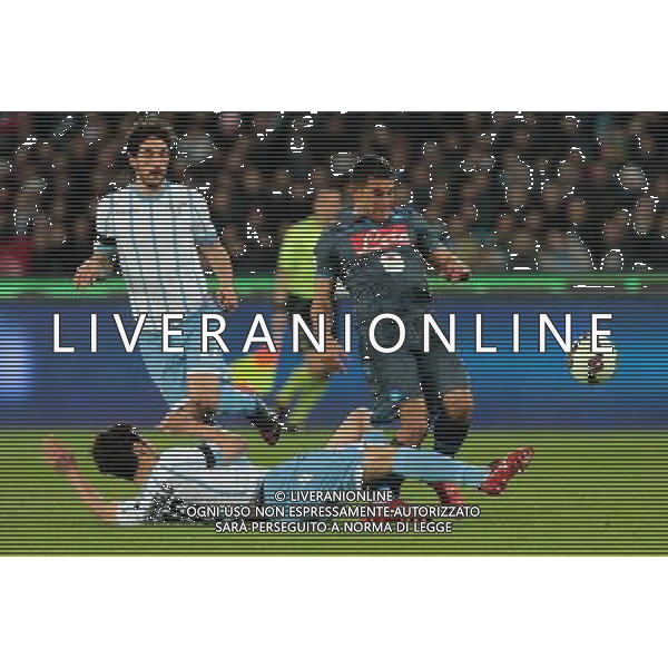 NAPOLI - LAZIO SEMIFINALE DI RITORNO COPPA ITALIA TIM CUP 08 APRILE 2015 NELLA FOTO: WALTER GARGANO, PAROLO ©MOSCA/Agenzia Aldo Liverani Sas