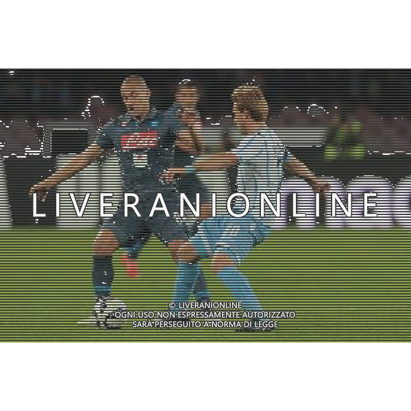 NAPOLI - LAZIO SEMIFINALE DI RITORNO COPPA ITALIA TIM CUP 08 APRILE 2015 NELLA FOTO: BIGLIA, INLER ©MOSCA/Agenzia Aldo Liverani Sas
