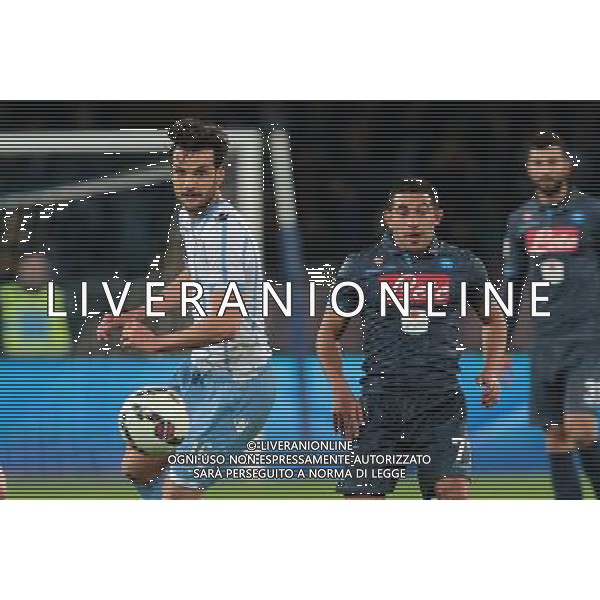 NAPOLI - LAZIO SEMIFINALE DI RITORNO COPPA ITALIA TIM CUP 08 APRILE 2015 NELLA FOTO: PAROLO, GARGANO ©MOSCA/Agenzia Aldo Liverani Sas