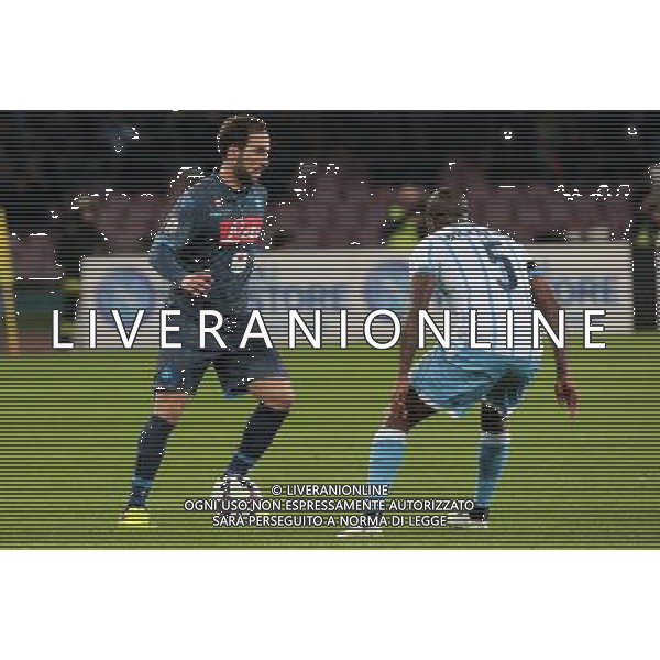 NAPOLI - LAZIO SEMIFINALE DI RITORNO COPPA ITALIA TIM CUP 08 APRILE 2015 NELLA FOTO: HIGUAIN, BRAAFHELD ©MOSCA/Agenzia Aldo Liverani Sas