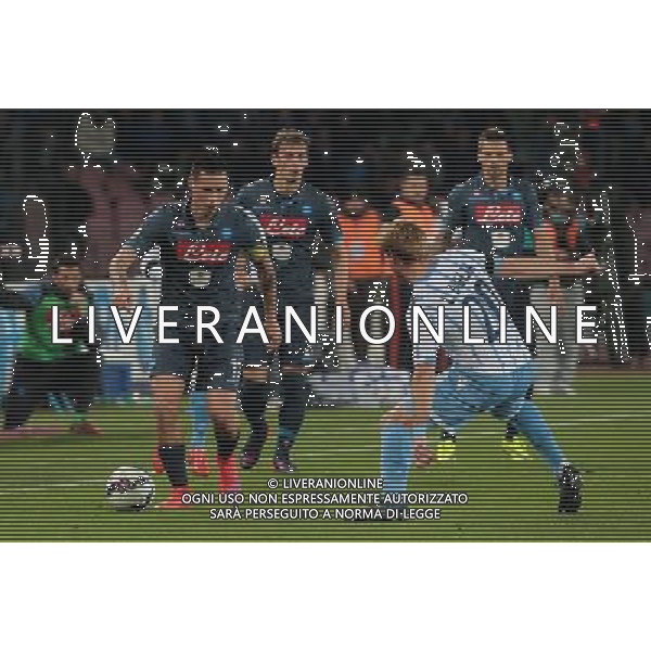 NAPOLI - LAZIO SEMIFINALE DI RITORNO COPPA ITALIA TIM CUP 08 APRILE 2015 NELLA FOTO: HAMSIK, BIGLIA ©MOSCA/Agenzia Aldo Liverani Sas