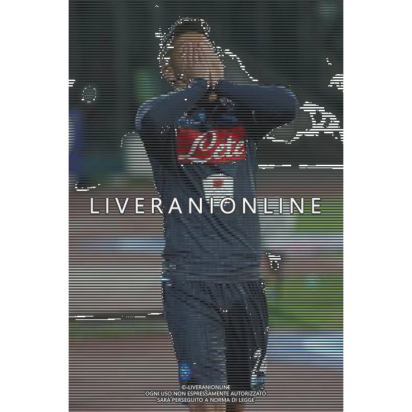 NAPOLI - LAZIO SEMIFINALE DI RITORNO COPPA ITALIA TIM CUP 08 APRILE 2015 NELLA FOTO: LA DELUSIONE DI LORENZO INSIGNE ©MOSCA/Agenzia Aldo Liverani Sas
