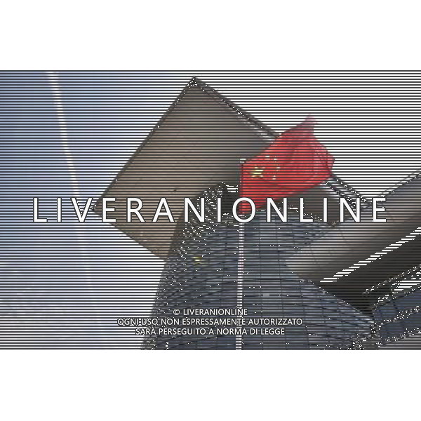 Chinese flag in the paddock. 09.04.2015. Formula 1 World Championship, Rd 3, Chinese Grand Prix, Shanghai, China, Preparation Day. /Agenzia Aldo Liverani sas - ITALY ONLY - EDITORIAL USE ONLY - GP F1 CINA
