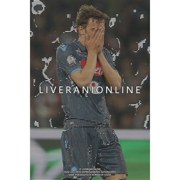 NAPOLI - LAZIO SEMIFINALE DI RITORNO COPPA ITALIA TIM CUP 08 APRILE 2015 NELLA FOTO: MANOLO GABBIADINI DELUSIONE ©MOSCA/Agenzia Aldo Liverani Sas