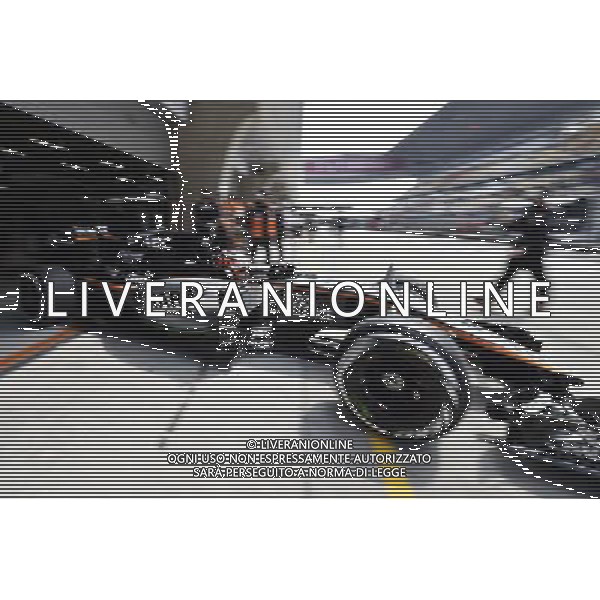 Nico Hulkenberg (GER) Sahara Force India F1 VJM08 leaves the pits. 10.04.2015. Formula 1 World Championship, Rd 3, Chinese Grand Prix, Shanghai, China, Practice Day. AG ALDO LIVERANI SAS ONLY ITALY