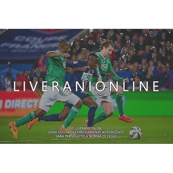Francois CLERC / Blaise MATUIDI / Kevin THEOPHILE CATHERINE - 08.04.2015 - Paris Saint Germain / Saint Etienne - 1/2Finale Coupe de France Photo : WinterPress / Icon Sport AG ALDO LIVERANI SAS ONLY ITALY