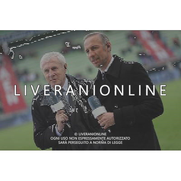 Luis FERNANDEZ / Eric Roy / JOURNALISTE ET CONSULTANTS BE IN SPORTS - 10.04.2015 - Caen / Monaco - 32e journee Ligue 1 Photo : Vincent Michel / Icon Sport AG ALDO LIVERANI SAS ONLY ITALY