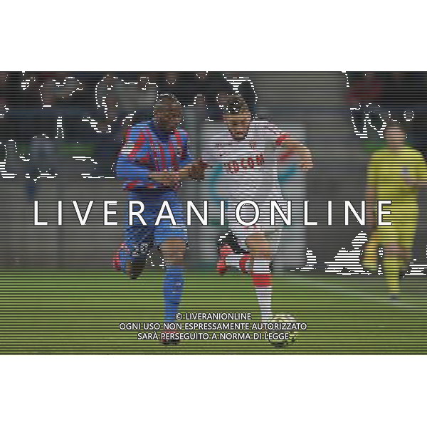 Yannick FERREIRA CARRASCO / Herve BAZILE - 10.04.2015 - Caen / Monaco - 32e journee Ligue 1 Photo : Vincent Michel / Icon Sport AG ALDO LIVERANI SAS ONLY ITALY
