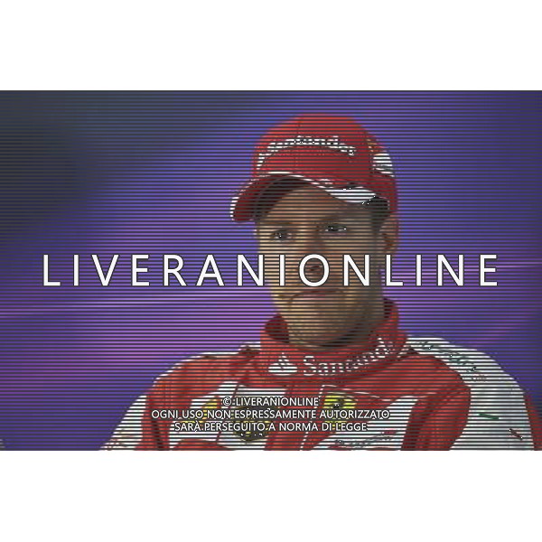 Sebastian Vettel (GER) Ferrari in the FIA Press Conference. 11.04.2015. Formula 1 World Championship, Rd 3, Chinese Grand Prix, Shanghai, China, Qualifying Day. AG ALDO LIVERANI SAS ONLY ITALY