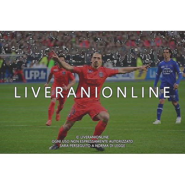 Joie Zlatan IBRAHIMOVIC - 11.04.2015 - Bastia / PSG - Finale de la Coupe de la Ligue 2015 Photo : Dave Winter / Icon Sport AG ALDO LIVERANI SAS ONLY ITALY